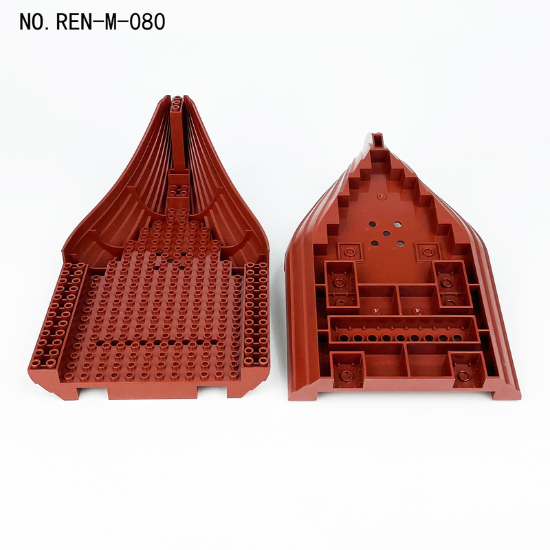 Golden Pirate Ship Base Accessories Cross-Border Wholesale Pirate Soldier Scene Children's Assembly Small Particle Building Block Toys