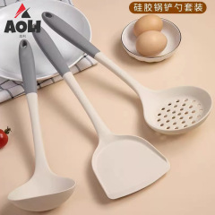 色合わせシリカゲル鍋シャベルスプーン家庭用粘着しない鍋シャベルスプーン高温食品級炒め料理シャベルキッチン中華シャベル