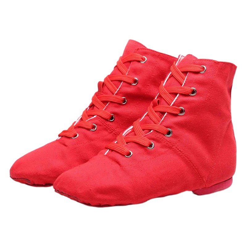 Una pieza de alta-Top zapatos de baile de Jazz de lona de adultos zapatos de yoga femenino Ballet niños zapatos de baile Comercio exterior al por mayor