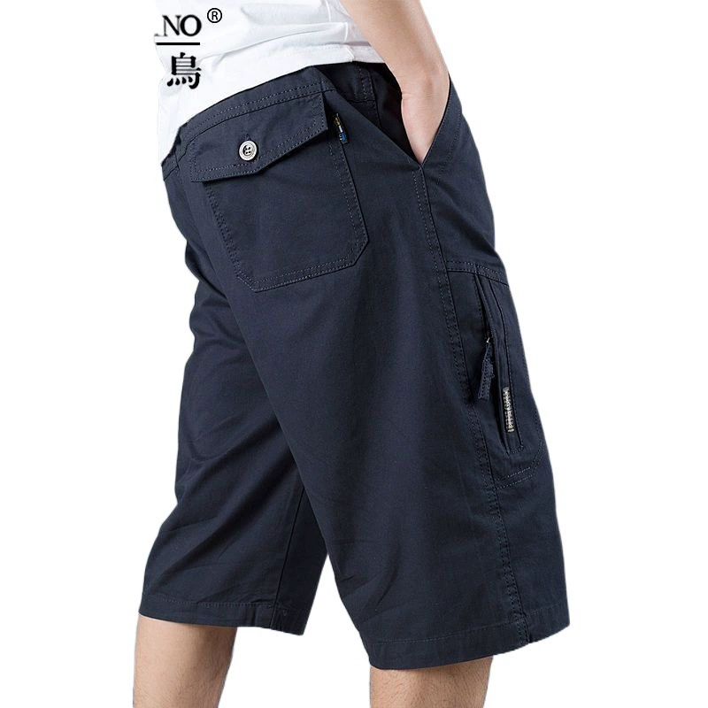 Мужские спортивные хлопковые брюки, шорты, для среднего возраста, oversize