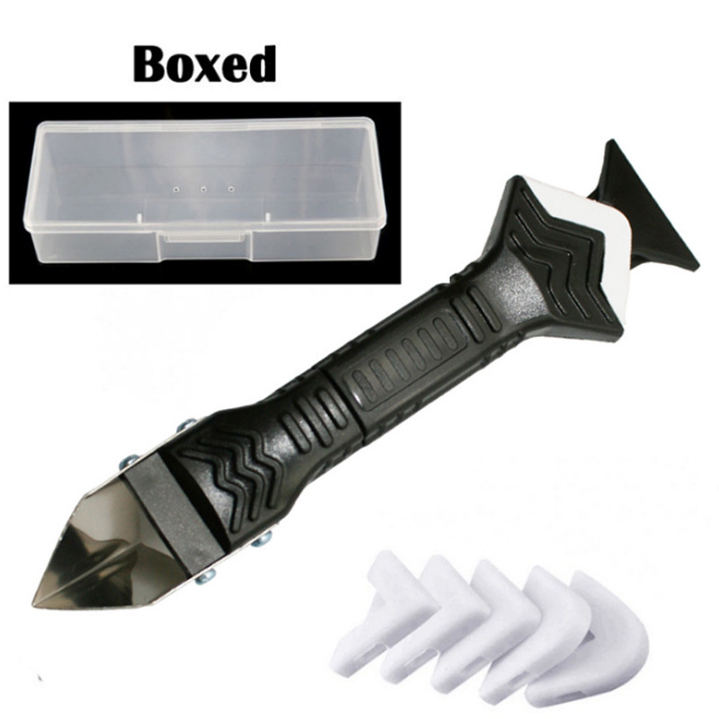 三合一金属刮刀套装美缝工具8件套用于边缘缝隙清洁