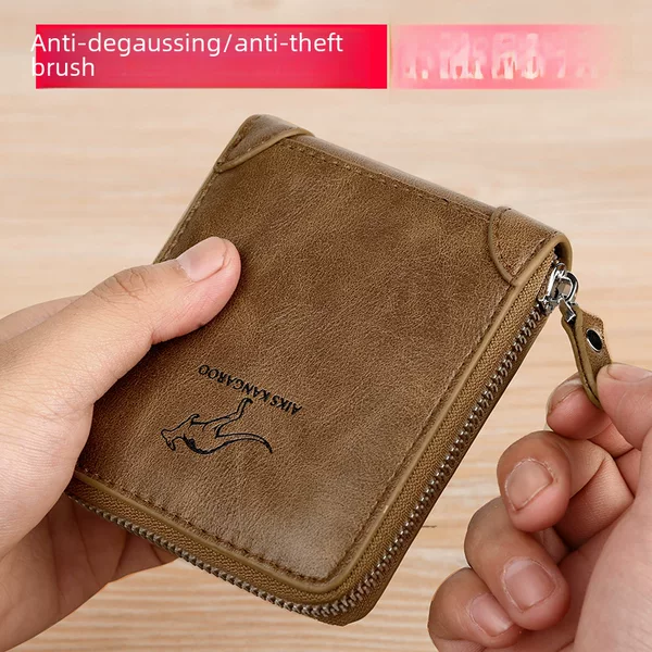 Aiks Kangaroo Anti-Theft Card Holder Anti-Magnetic Wallet Men's Wallet Ticket Holder 0190