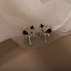 Silver needle, universal earrings from pearl, silver 925 sample, Korean style, french style, flowered, wholesale