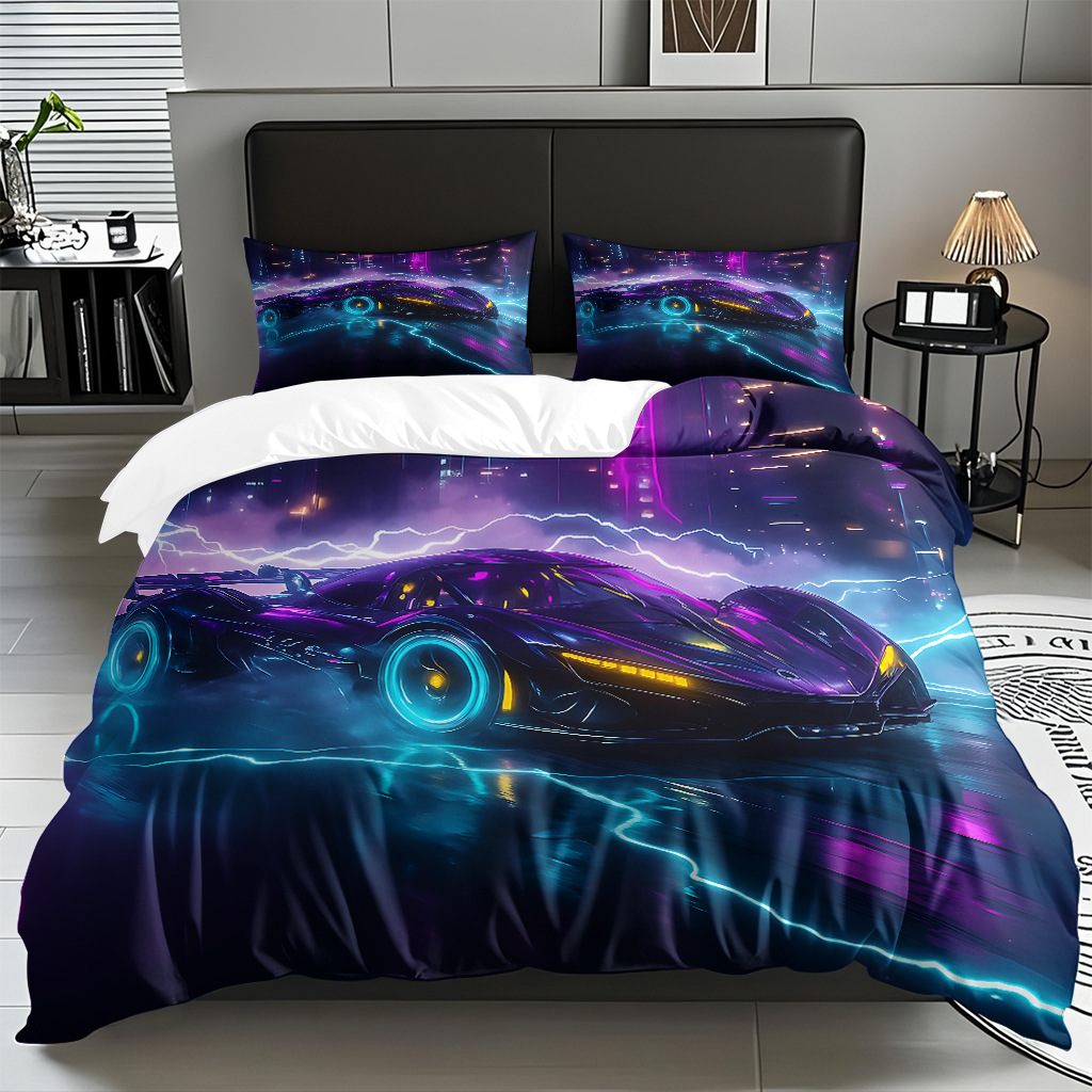 TEMU / JIT transfronterizo textil doméstico multi-tipo cool coche suave piel transpirable digital impresión set edredón