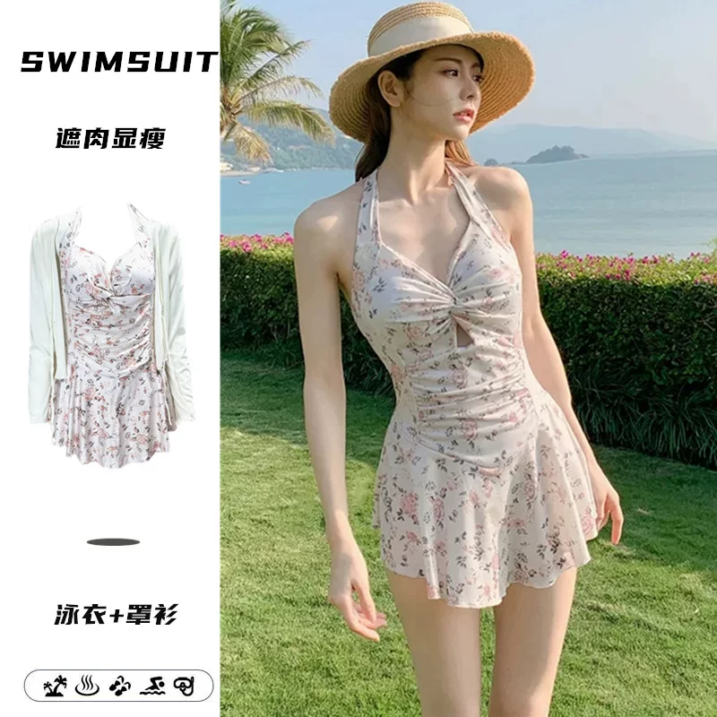 Swimwear, sexy skirt, brand fashionable push up bra for swimming, Korean style, high-quality style