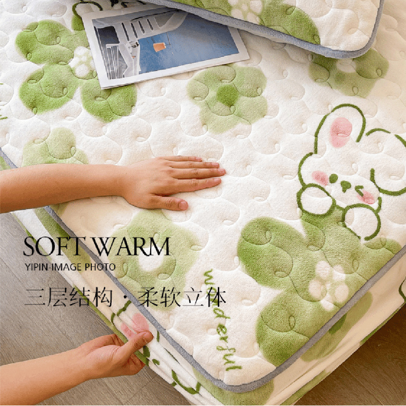 Clase A nuevo tipo de cama de algodón de leche caliente, cama de invierno más gruesa, colchón de cama de algodón caliente, cojín de algodón más cama de algodón