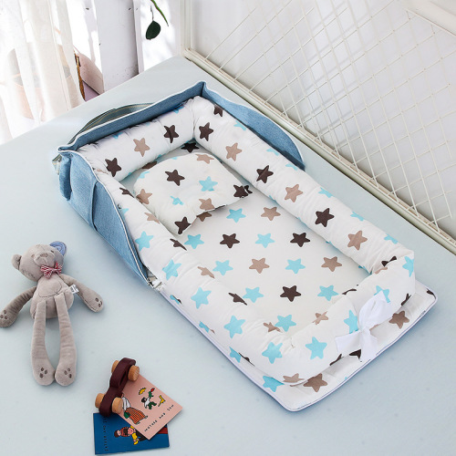 Cross-border baby bed, middle bed, newborn bio-mimetic uterus bed, bed, storage, molding pillow, bag-type baby bed