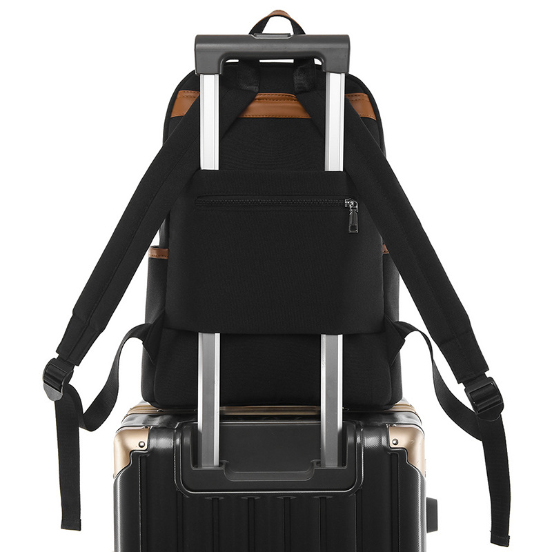 2024 nueva mochila de tela Oxford para mujer coreana, color de contraste de moda, mochila para computadora portátil de gran capacidad al por mayor