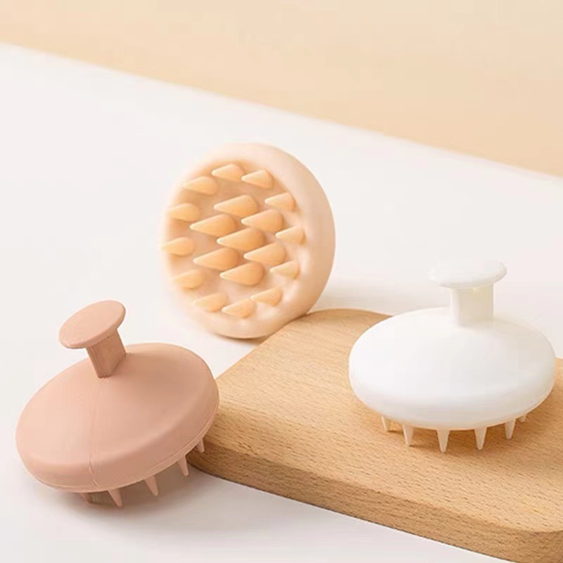 Cepillo de champú de silicona cepillo de masaje integrado lavado de cabello portátil champú peine cabeza cepillo limpieza cuero cabelludo fábrica al por mayor