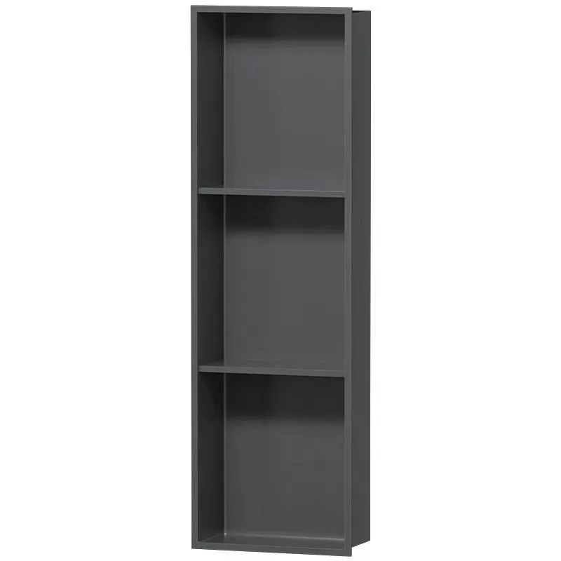 Bathroom 304 stainless steel niche cabinet embedded bathroom metal partition finished storage rack TV set