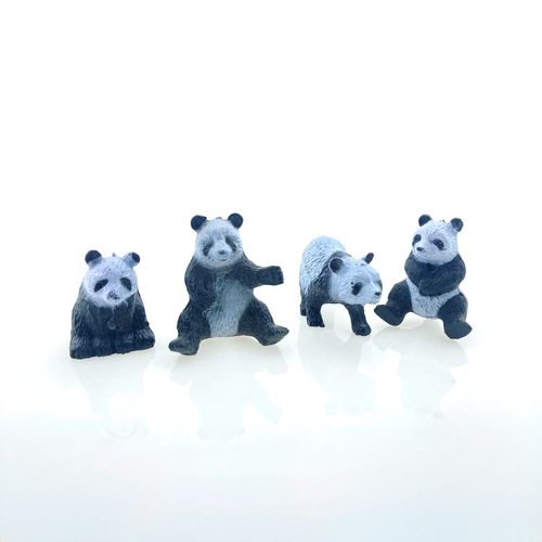 Simulated wild animal model solid giant panda set ornaments doll science education cognitive baby children's toys