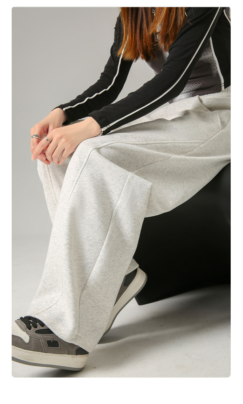 Women's High Waisted Straight Leg Pant Sets For Autumn And Winter_voghion.com