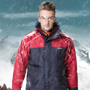 Delta 405321 ALASKA Thinsulate Low-temperature Cold-proof Clothing Fashion Patchwork Low To-26 ° C Can Be Worn Black Red