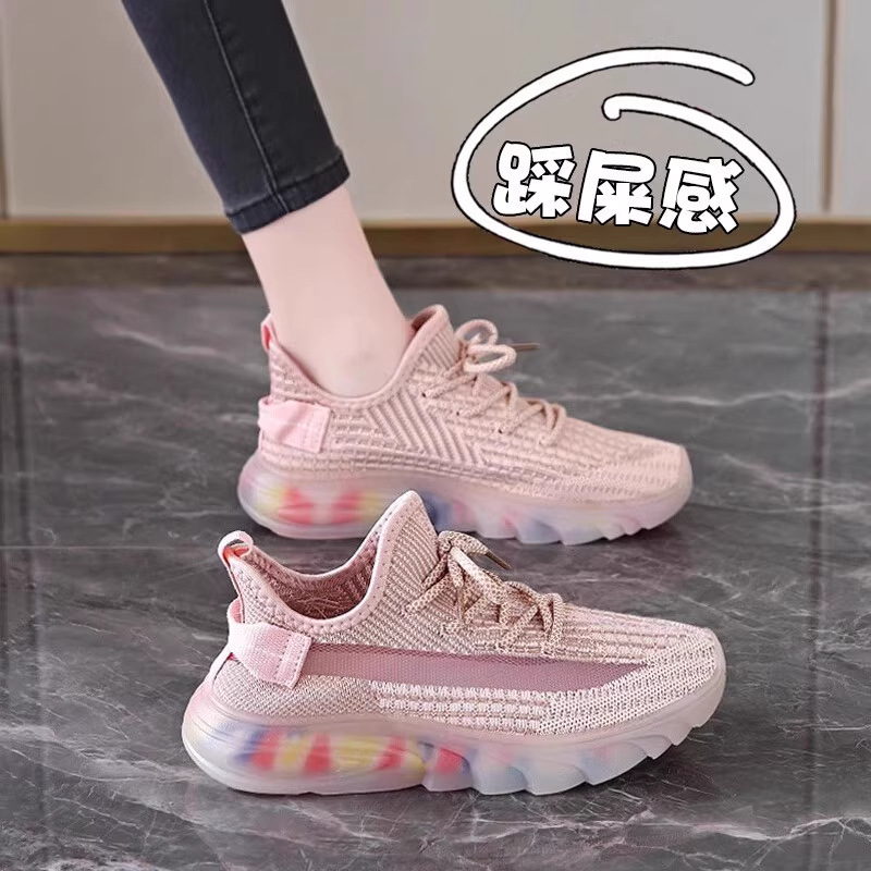 Women's Shoes 2025 New Autumn and Winter Breathable Mesh Shock-Absorbing Running Fitness Coconut Shoes Small Size 34 Lightweight Sports Shoes