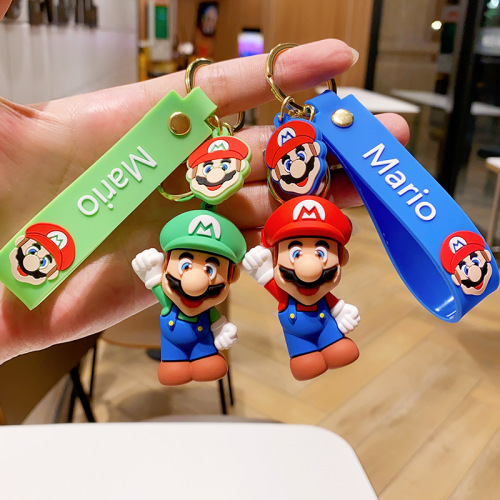 New creative Super Mario doll keychain cute doll backpack pendant buckle exquisite gift keychain