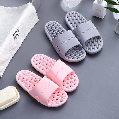 Slippers for women's bathroom leakage non-slip bath indoor four seasons household men's slippers home plastic couple hotel slippers