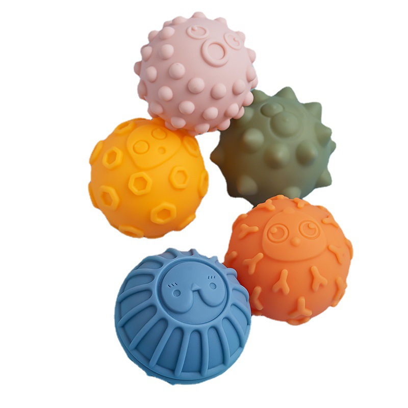 Bola de mano de goma suave bebé juguete masaje percepción pellizco llamado bola táctil traje 3-6 meses bebé mano bola
