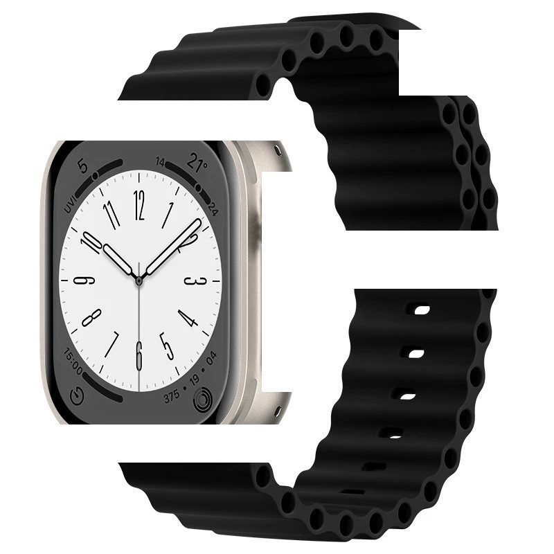 Силиконовый ремешок для часов (PG75) для Apple Watch, океанская застежка, 44/45/46/49 мм, множество цветов