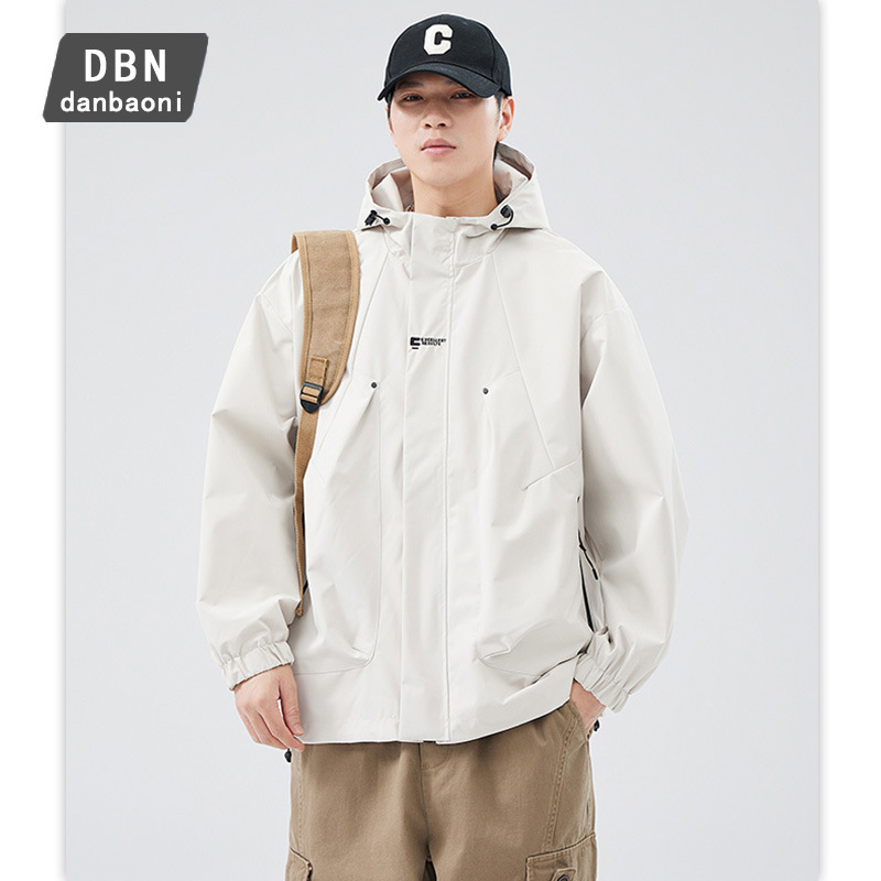 Danbaoni | 2026 Men's Japanese Style Trendy Loose Hooded Spring American Casual Workwear Jacket