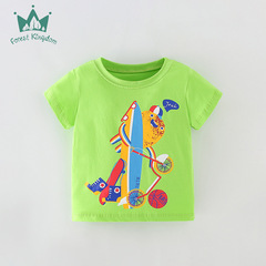 童T恤Forestkingdom品牌童裝2024年夏季短袖T恤歐美風童裝代發