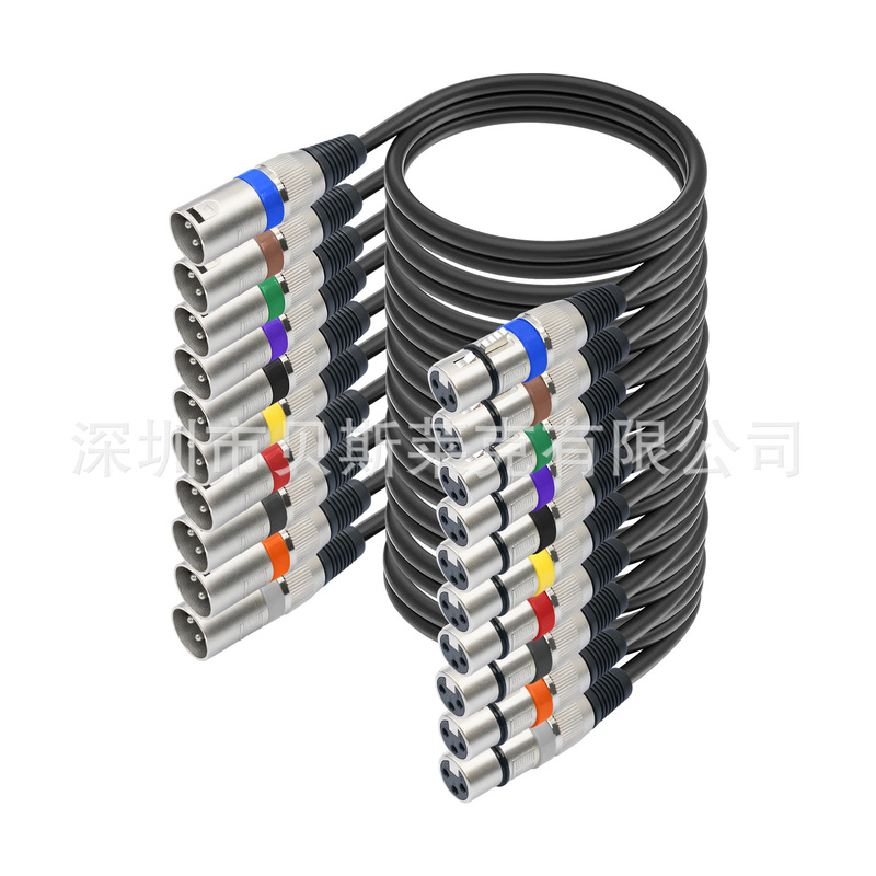 Explosive metal shell 6mm double shielded cable mixer microphone cannon line XLR male to female three-core balance line