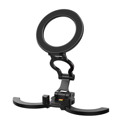 New Car Navigation Folding Bracket Magsafe Magnetic Multifunctional 360-Degree Rotating Innovative Three-Axis Phone Holder (Car phone holder) - gunmetal-color