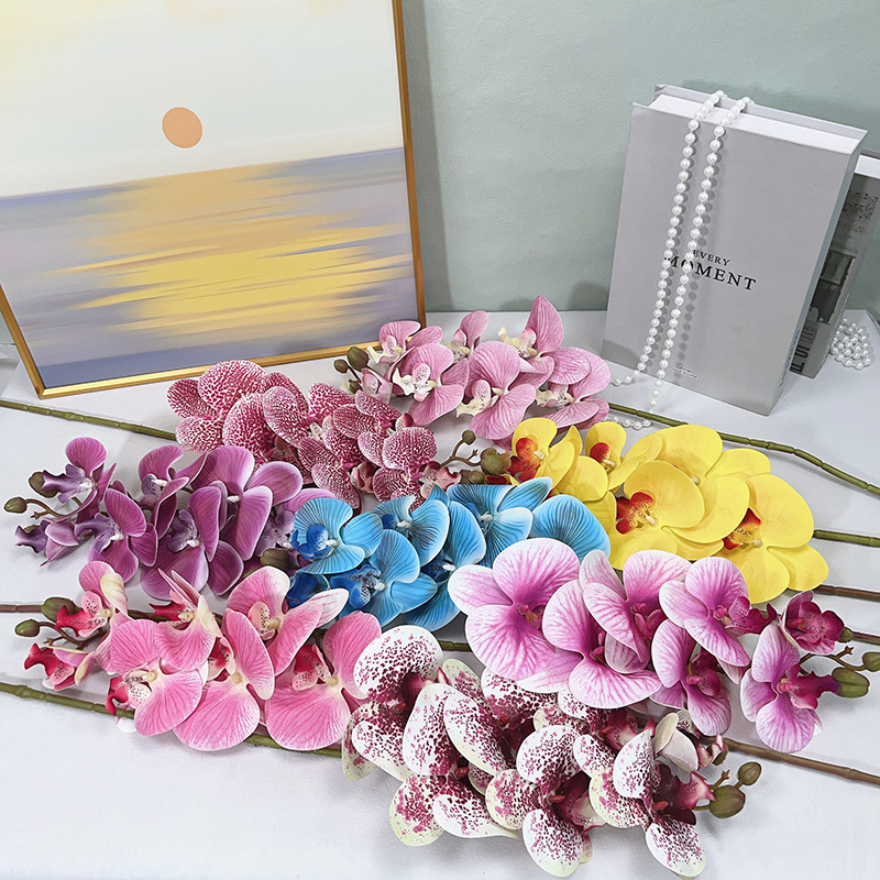 Simulation Phalaenopsis single 3d printing film feel 7 9 wedding hotel decoration European home decoration