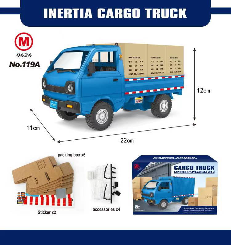 Nueva simulación Wuling Hongguang modelo de camión deriva carga tarjeta inercia niños coche juguete