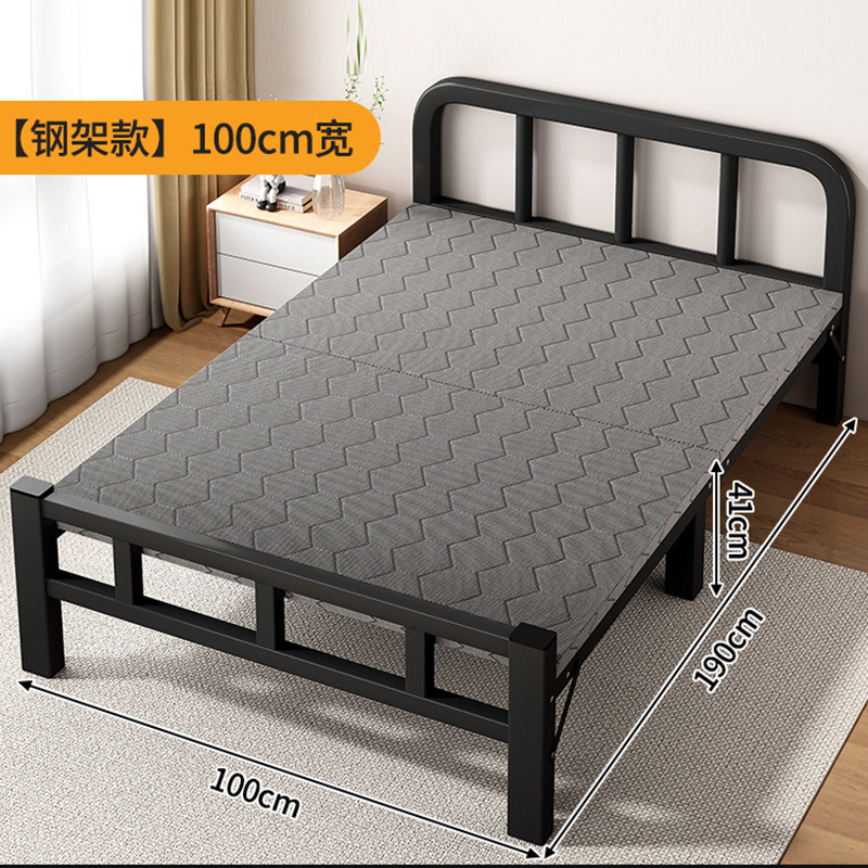 折りたたみベッド シングルレンタルルーム 值勤寮 金属折りたたみベッド オフィス昼休みベッド 家庭用折りたたみ鉄ベッド|undefined