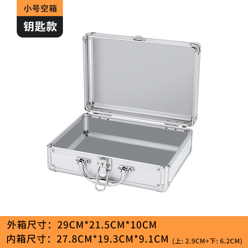 DIY caja de herramientas de aleación de aluminio maleta multifuncional equipo de hardware caja de instrumentos de almacenamiento de seguros caja de aluminio hogar