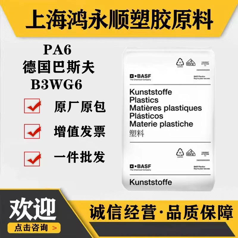 PA6德国巴斯夫 B3WG6注塑脱模级耐磨 耐高温高刚性增强级pa6原