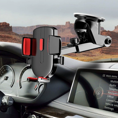 phone holder with silicone suction: Car phone holder