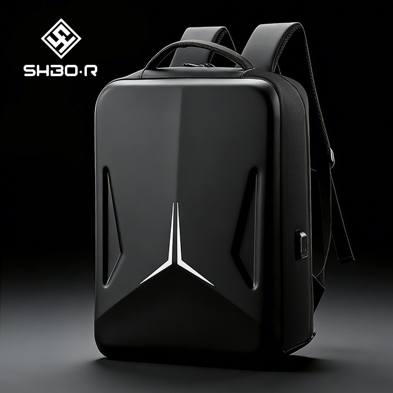 Cross-Border Hard-Shell Business Backpack for Men, Large-Capacity Casual Backpack for College Students, 16inch Gaming Laptop Backpack