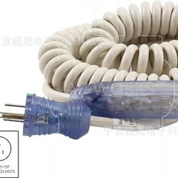 AC WORKS 医用级 IT 电脑推车卷绕弹簧线(三插座可达 11 英尺)
