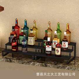 跨境木质调料收纳架桌面化妆品香水置物架阶梯乐高娃娃盲盒展示架