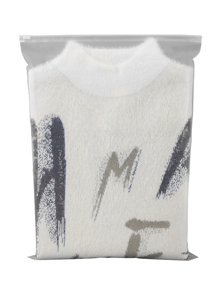 Bolsa de ropa con cremallera, bolsa de embalaje de ropa doméstica, bolsa de plástico transparente grande personalizada, empaque de sellado de ropa comercial