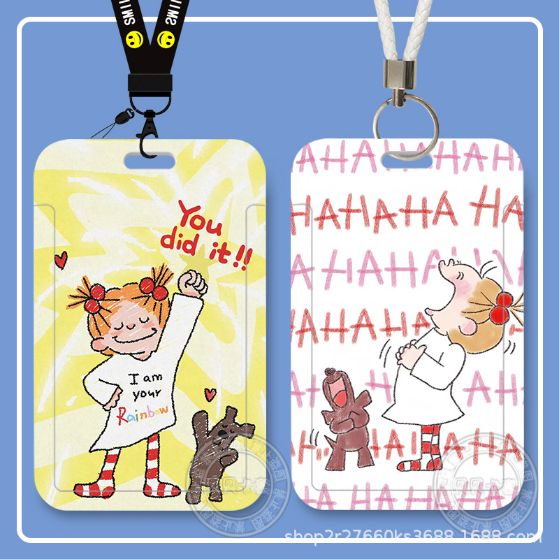 coco酱周边学生滑盖饭公交卡身份证件保护套门禁校园卡套收