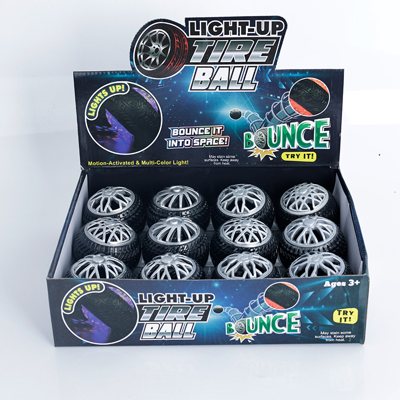 Luminous elastic ball 2024 New decompression toy creative three-dimensional simulation wheel shape round hollow squeeze ball Luminous elastic ball 2024 New decompression toy creative three-dimensional simulation wheel shape round hollow squeeze ball