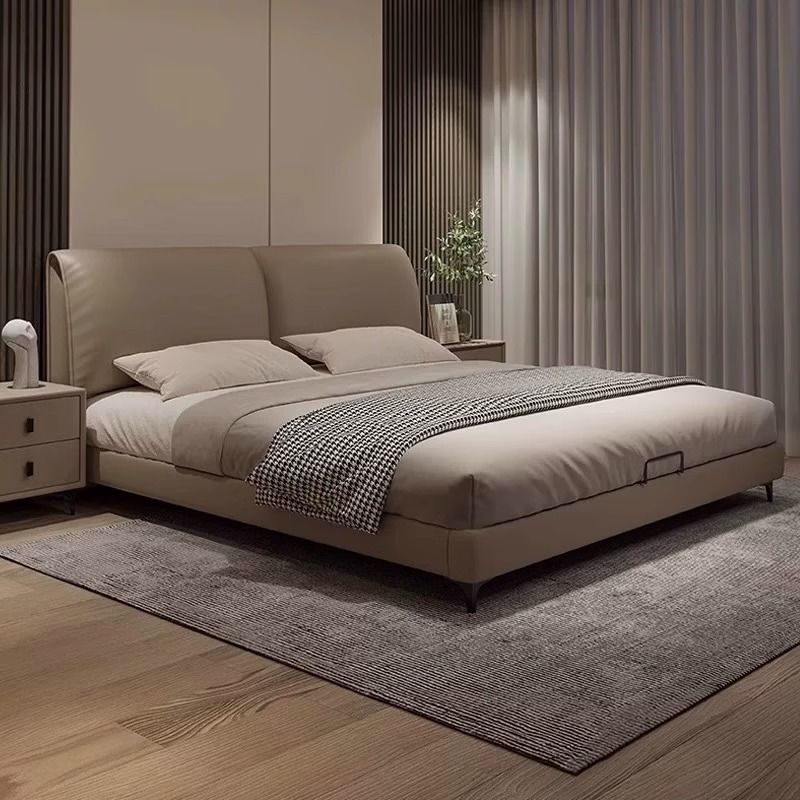 Rufi Special Style Elephant Ear Leather Bed Modern Simple Master Bedroom Small Apartment Double Bed Light Luxury Soft Wedding Bed