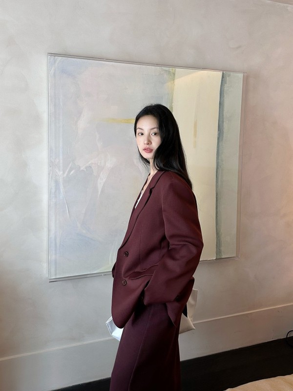 DIGM | 2025秋季极简高智感高级感通勤宽松亚麻西装外套女A15192|undefined