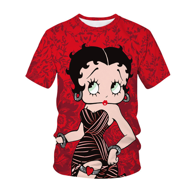 Foreign trade manufacturers supply 2021 summer new Bettica doll men's short sleeve T-shirt 3d digital men's tide