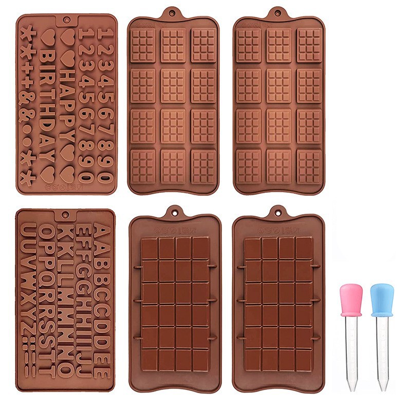 Molde de silicona de grado alimenticio para chocolate, bandeja de hielo con forma de corazón para dulces, molde para hornear pasteles, pudín y fondant