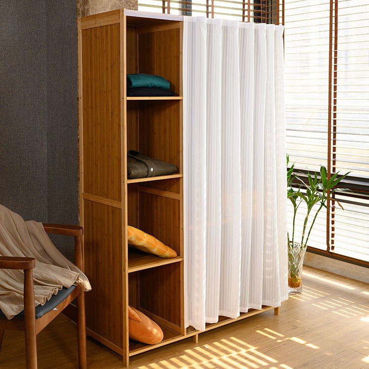 Magic Tape Cabinet Door Dustproof Curtain for Concealing Cabinet Doors, Wardrobe Cover-Up Curtain, Miscellaneous Bookshelf Cabinet Door Curtain, Sheer Curtain