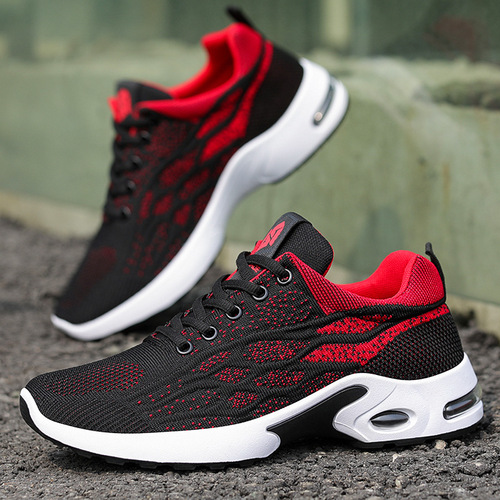 Men's shoes autumn new casual sports shoes factory soft-soled student air-cushion shoes on behalf of flying woven sports shoes for men