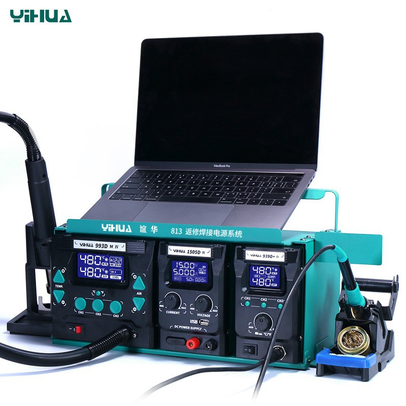 谊华YIHUA813返修焊接电源系统手机笔记本维修焊台风枪电源三合一
