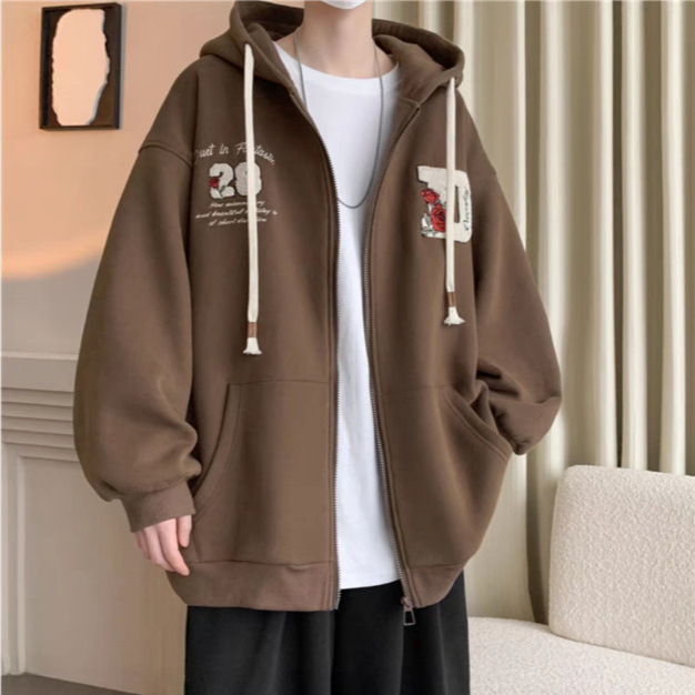 Cardigan Hooded Sweater Boys Autumn suit Fashion Brand Jacket Set Matching Jeans Fashion Handsome Two-piece Set