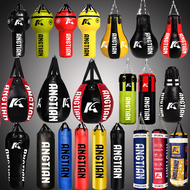 Hogar para niños boxeo taekwondo fitness profesional Sanda lucha EQUIPO DE ENTRENAMIENTO BOXEO bolsa de arena colgando bolsa de arena de cuero
