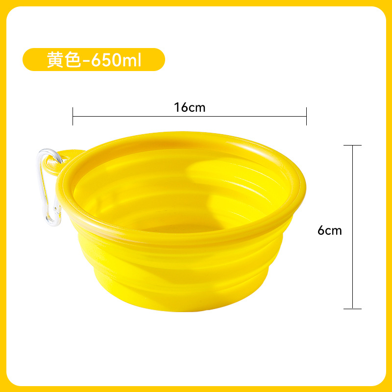 Color de perro macaron fuera de color sólido cuenco plegable Teddy perro fuera cuenco colgante gato cuenco para beber cuenco para mascotas