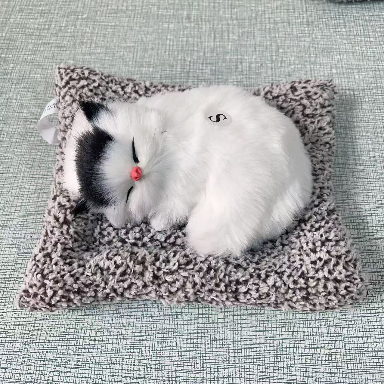 Simulación felina juguete de peluche con sonido puede llamar juguetes para niños animales muñecas gatitos adornos pueden llamar gatitos