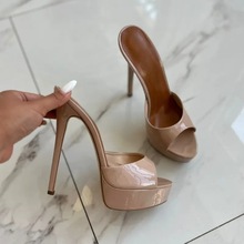 欧美时装凉鞋 圆头水台轻奢细跟女鞋 外贸高跟鞋sandals women